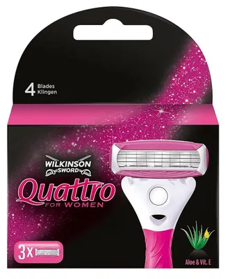 Obrázek produktu pro Wilkinson Sword Quattro for Women 3 čepele v balení