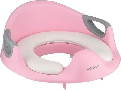 Immagine prodotto di Sedile riduttore per WC per bambini, rosa, con maniglia