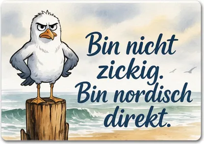 Produktbild von Möwe am Strand Fußmatte in 35x50 cm ohne Rand mit nordischem Humor