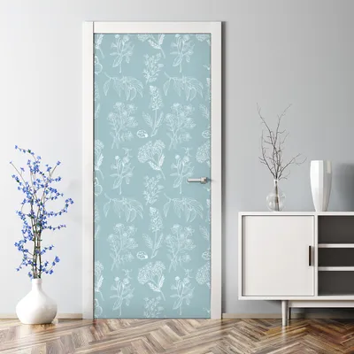 Produktbild von Dekorative Türtapete selbstklebend Klebefolie Türposter Türaufkleber blumiges Rosa 70 x 200 cm