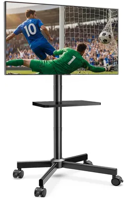 Immagine prodotto di Supporto TV mobile per televisori da 32-55 e 65 pollici, girevole, inclinabile e con altezza regolabile