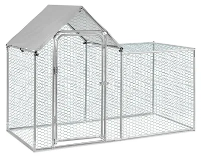 Produktbild von Aga Hühnerstall 2 x 1 x 1,5 m mit Abdeckplane – Außenkäfig für Geflügel und Kaninchen