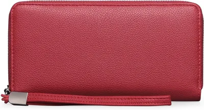 Produktbild von Portemonnaie Damen Leder, RFID Blocking groß & im Langformat Geldbeutel Damen mit Mehreren Kartenfächern Fächern,Abnehmbarer Handschlaufe, Handyfach
