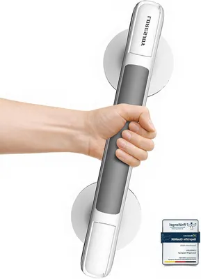 Image de Poignée de sécurité pour douche - Barrière de sécurité pour la douche - Indicateur de stabilité - Longueur : 30 cm - Blanc