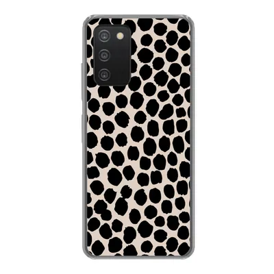 Produktbild von MuchoWow® Handyhülle Schutzhülle Hülle für Samsung galaxy a73 Polka dots - Schwarz - Beige Silikon Softcase Handy Hülle - Handyhülle