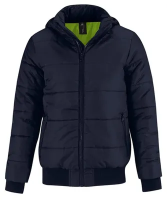 Produktbild von B&C - "Superhood" Jacke für Herren FK2607 (3XL) (Marineblau/Neon-Grün)