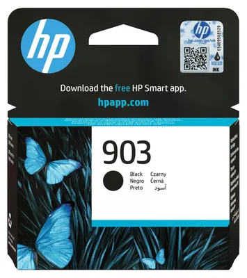 Productafbeelding van HP 903, zwarte originele inktcartridge, standaard, zwart, pigmentinkt, 8 ml, 1 stuk, 300 pagina's.