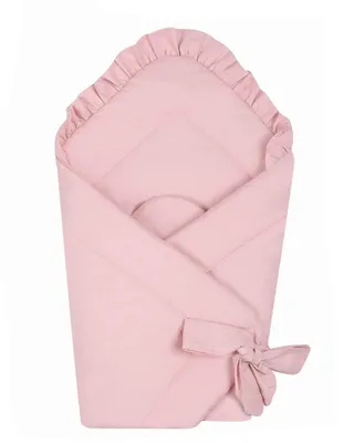 Produktbild von Babyhörnchen mit Rüschen Einschlagdecke für geborene Altrosa, Kuschelweiche Wickeldecke Mädchen Boho Erstausstattung Puckdecke