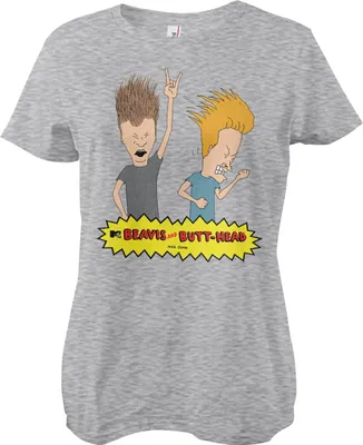 Produktbild von Beavis and Butt-Head Headbanging Girly Tee - Large - HeatherGrey
