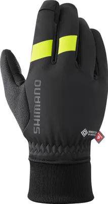 Produktbild von Shimano Fahrrad-Handschuhe WINDSTOPPER Primaloft, schwarz-gelb