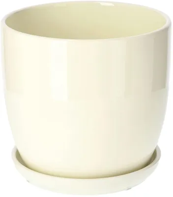 Immagine prodotto di Vaso in Vetroceramica KOTARBAU® per piante, ideale come vaso interno, diametro 20 cm, color beige