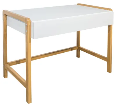Produktbild von Schreibtisch mit 1 Schublade Kocot Kids Victor - Weiß und Eiche