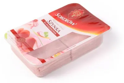 Obrázok produktu pre SOK Hrubo nakrájaná konzervovaná šunka, nakrájaná na plátky, 500 g