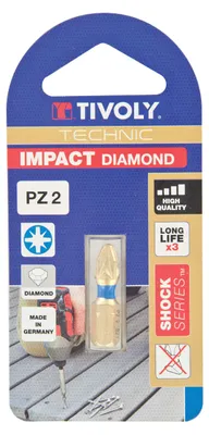 Productafbeelding van Timoly 11523220200 Diamantbewerking, schroefbit voor Pozidriv (Pz2) schroeven