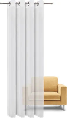 Produktbild von Gerster Gerster Hängevorhang - 140x235 cm - Transparenter Krepp weiß - 100% Polyester