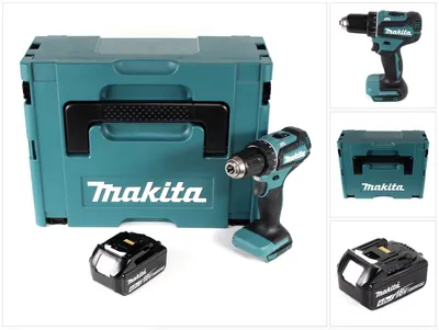 Produktbild von Makita DDF 485 M1J Akku Bohrschrauber 18V 50Nm Solo im Makpac + 1x 4,0 Ah Akku - ohne Ladegerät