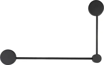 Produktbild von Wandlampe Metall H: 52 cm Schwarz GX53 2-flammig Modern