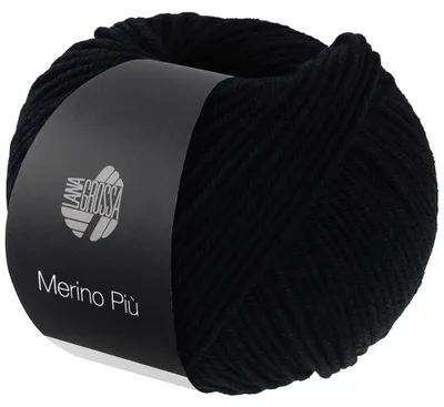 Produktbild von Lana Grossa MERINO PIÙ Farbe 019 - Schwarz