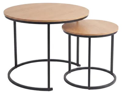 Produktbild von Set aus 2 runden Couchtischen, Ø 60 cm x 50 cm