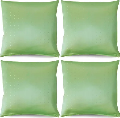 Productafbeelding van Set van 4 kussenslopen, 40x40 cm, lichtgroen, met rits, geschikt als decoratie