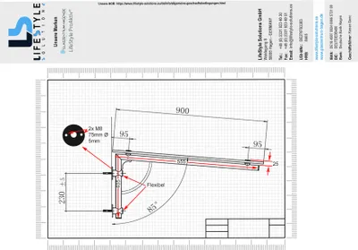 Obrázok produktu pre Glaszentrum Hagen - Nerezový držiak na sklo TYP-LB