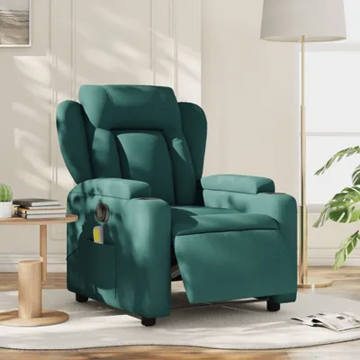 Produktbild von Massagesessel Elektrisch Dunkelgrün Stoff , Klassische Sessel 2024 Neu