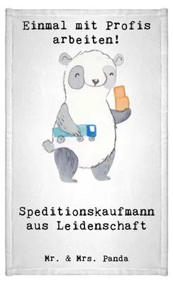 Produktbild von Mr. & Mrs. Panda Handtuch Speditionskaufmann Leidenschaft - Weiß - Geschenk, frottierhandtuch, Mini-Handtuch, badezimmer, Gästetuch, Gästehandtuch 30x50