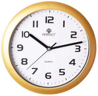 Image de Horloge murale quartz Perfect 7130 dorée 25 cm