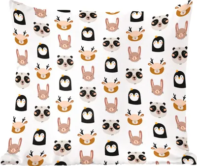 Produktbild von MuchoWow® Zierkissen Sofakissen Wohnzimmer Dekokissen 50x50 cm Tiere - Muster - Natur - Komfort - Sofakissen