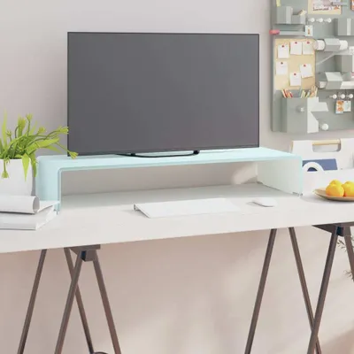 Image de The Living Store Rehausse TV/moniteur Vert 80x30x13 cm