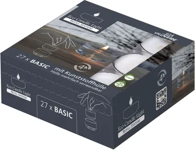 Produktbild von Villa Verde Teelichter Basic ECL mit Hülle, 27 er Pack