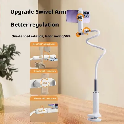 Obrázok produktu pre Držiak na telefón, nastaviteľná svorka, rameno otočné o 360°, magnetický, 90 cm