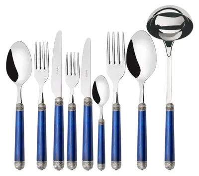 Productafbeelding van DORICO Ghiera Argento Anticato, Bestekset 75-delig, Presentaatieverpakking, Casa Bugatti