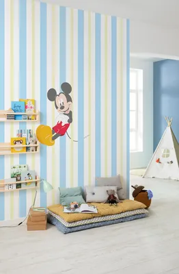 Produktbild von Komar Vlies Fototapete - Mickey Relax - Größe: 200 x 250 cm (Breite x Höhe) - 4 Bahnen, Kinderzimmer, Tapete
