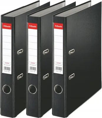 Productafbeelding van Esselte ringmappen, zwart, 624298, 3 stuks, A4