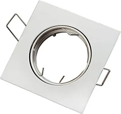 Zdjęcie produktu dla Reflektor wpuszczany GU10 Ø75mm otwór 84mm aluminium z gniazdem GU5.3 do żarówek LED 50mm żarówki LED białe kątowe