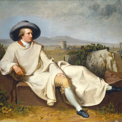 Zdjęcie produktu dla Johann Heinrich Wilhelm Tischbein Art Print Obraz - Goethe w Kampanii, 1787 (40 x 40 cm)
