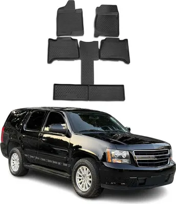 Image de Tapis de sol pour Chevrolet Tahoe 2007-2014 7Places en caoutchouc TPE 3D Noir 6x