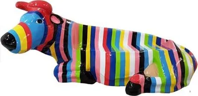 Immagine prodotto di Figura dipinta colorata Statua bovina Scultura Decorazione Giardino Statue 98x200cm Nuovo