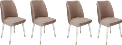 Produktbild von Skye Decor, Hugo-404 V4, Stuhlset (4 Stück), Beige, 100 % METALL, 50 x 49 x 90 cm