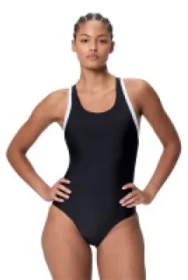 Productafbeelding van Speedo COLORBLOCK RACERBACK badpak, dames, zwart-wit, maat 38