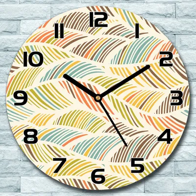 Produktbild von Wanduhr aus Glas Rund fi 30 Abstrakt Bunte Blau Quarz Deko Schlafzimmer Büro