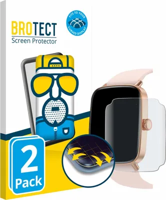 Produktbild von 2x BROTECT Fullscreen Schutzfolie für Yoever Smartwatch 1.85" Displayschutz Folie Fullcover Matt Entspiegelungsfolie