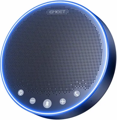 Produktbild von EMEET M3 Bluetooth Konferenzlautsprecher - USB Speakerphone mit 4 AI-Mikrofon, 360º Spracherkennung, Konferenzmikrofon mit Dongle, für Skype, Zoom