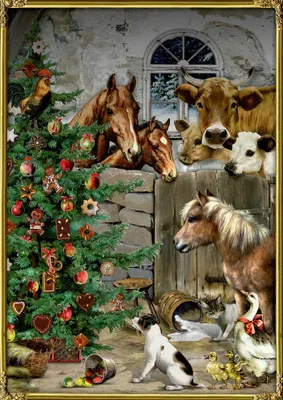 Produktbild von A4-Wandkalender - Weihnacht im Stall