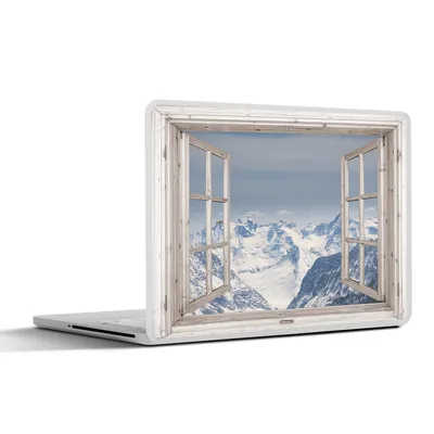 Produktbild von MuchoWow® Laptop Aufkleber Sticker Cover Aussicht - Berg - Schnee 40x30 cm - Laptop Dekoration - Selbstklebend