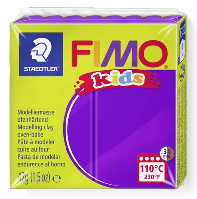 Produktbild von STAEDTLER FIMO kids 8030 ofenhärtende Modelliermasse Einzelprodukt, 42g, lila