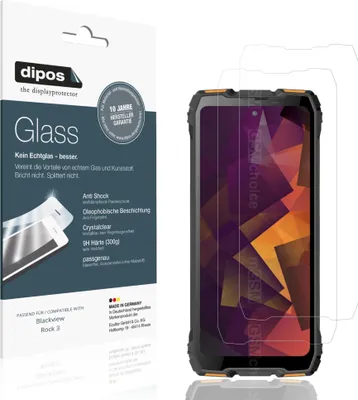 Image de 2x Protection ecrán pour Blackview Rock 3 Verre souple Film Protecteur 9H dipos