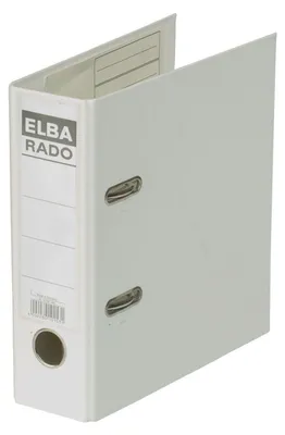 Image de ELBA 100022642 Classeur rado plast DIN A5 vertical Dos : 75 mm blanc