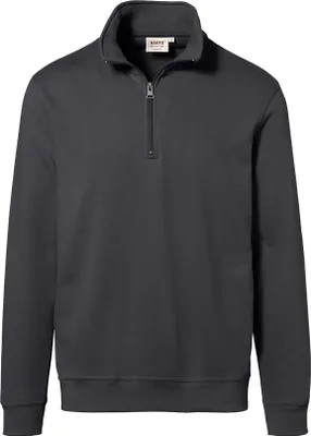 Produktbild von HAKRO Zip Sweatshirt Premium #451 Gr. M karbongrau